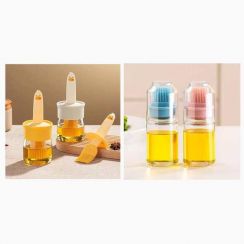 Wholesale of Cute Duck Glass Oil Dispenser Bottle with Measuring Function and Silicone Brush